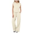 thumbnail image 2 of Girls’ Clothing Sets Sleeveless Bow Crop Top Wide Leg Pants Summer Outfits Cute Kids Clothes White 3-4 Years, 2 of 6