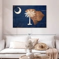 thumbnail image 2 of Elephant Stock State Map Over South Carolina Flag Wall Art - Horizontal Canvas Wall Art - Living Room Wall Decor - Flags Canvas - Beige And Blue Decor - 45" x 30", 2 of 8