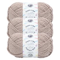 Lion Brand Yarn Feels Like Cuddles Mushroom Bulky Polyester Yarn 3 Pack