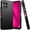 Black, variant on For REVVL 7 PRO 5G Case Dual layers Rugged Cover with Tempered Glass Included