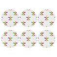 thumbnail image 2 of Disketp Mardi Gras Carnival1 Funny Coasters,6 Pcs Leather Coasters With Holder, Perfect Housewarming Hostess Gifts,Protect Furniture From Water Marks Scratch And Damage, 2 of 9