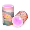 thumbnail image 7 of Yayeee Flameless Candles with Remote Flickering Battery Operated Multi Color Changing, Pink Cityscape Painting, 7 of 7