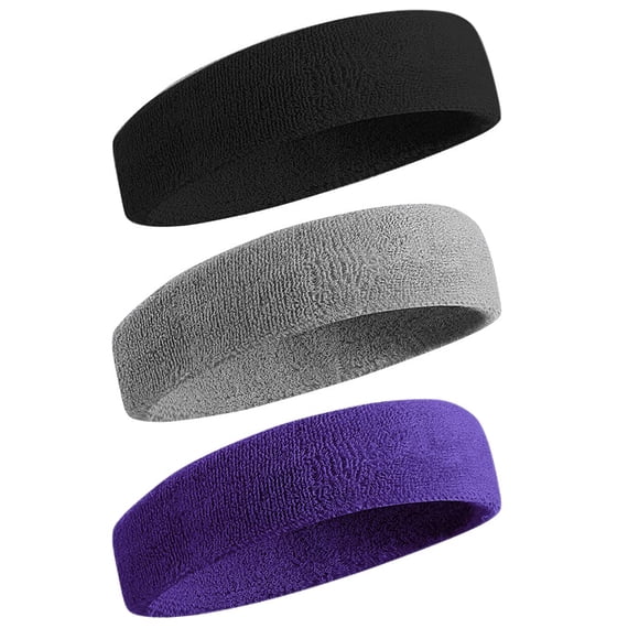 BEACE Bandas para el sudor Diadema deportiva para hombres y mujeres - Banda para el sudor de tela de rizo de algodón atlético que absorbe la humedad para tenis, baloncesto, correr, gimnasio, hacer eje