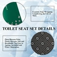 thumbnail image 6 of 4 Pcs Glitter Diamond Shower Curtain Sets, Deep Green Shiny Drips Bath Decor with Rug and Toilet Lid Cover, Emerald Green Luxury Texture Colorful Bling Modern Bathroom Curtain with 12 Hooks, 72 x 72, 6 of 7
