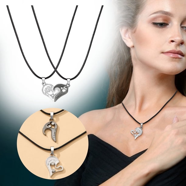 Collar para mujer, joyería para mujer, collar con colgante de corazón y diamantes a la moda para mujer, regalo para el Día de la Madre, collar para mujer.