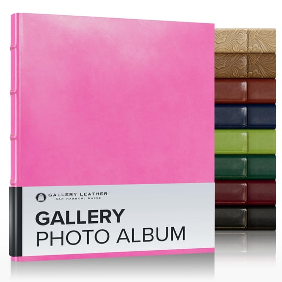 Gallery Leather Photo Album 4x6 - 3 Ring Binder Photo Album, 60 Pages for 120 Photos, Fillable, Can Fit 8x10 and 5x7 Photos, Handcrafted - Acadia Hope - 11.75 x 10.5 ", Gallery