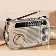 thumbnail image 2 of FM AM SW Radio Solar Charging Emergency Radios Receiver Gold, 2 of 3