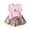 Pink, variant on Girls Skirt Sets Ruffle Sleeve Shirt Tiered Layer Skirts Clothing Sets 2 Piece Summer Outfits for Kids(White,7-8 Years)