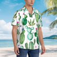 thumbnail image 5 of Kll Men'S Hawaiian Shirt Short Sleeve Button Down Beach Shirts-Cactus Plants1, 5 of 8