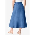 thumbnail image 2 of Roaman's Women's Plus Size Petite Plus Size Classic Stretch A Line Maxi Skirt, 2 of 5