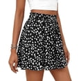 thumbnail image 4 of PRETTYGARDEN Women's Flowy Shorts Summer Fashion Beach Vacation Clothes Casual High Waist Wide Leg Ruffle Shorts, 4 of 8