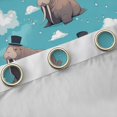 thumbnail image 4 of Feelyou Cute Cartoon Walrus Blackout Curtains Set of 2 (52x84 Each), Kawaii Ocean Animal Sealife Window Curtains, Dreamy Cloud Galaxy Curtains and Drapes, Window Curtains Bedroom Decor, 4 of 6
