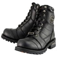 thumbnail image 6 of Milwaukee Leather Men's Classic Black Leather 8-inch Lace-Up Logger Motorcycle Rider Boots MBM9030 9.5, 6 of 10