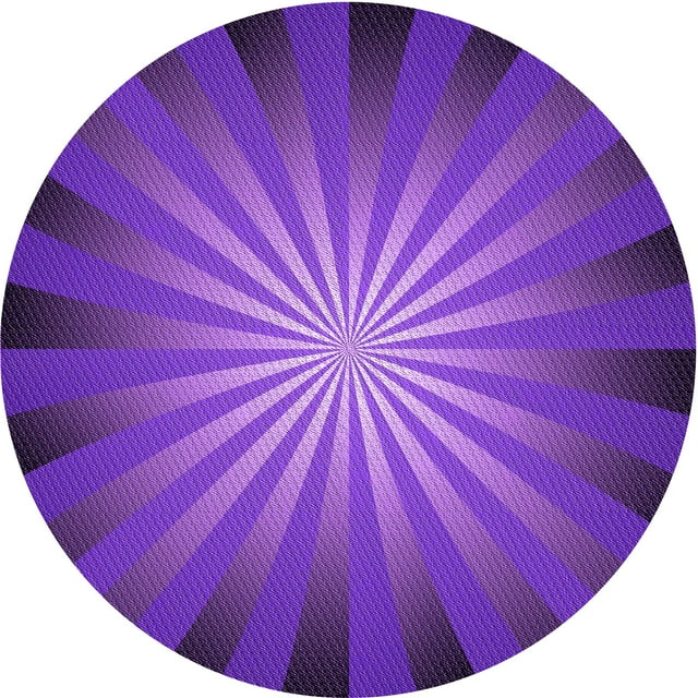 Ahgly Company Tapis de Zone Carré Transitionnel Lavable en Machine Jasmin Violet, 3 Pieds Carré