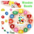 thumbnail image 1 of Wooden Shape Color Sorting Clock Toy  Number Blocks Puzzle Stacking Sorter Jigsaw  Early Learning Educational Toy for Kid, 1 of 8