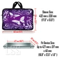 thumbnail image 2 of LSS 17-17.3 inch Laptop Sleeve Bag Compatible with Acer, Dell, MacBook, Carrying Case Adjustable Strap - Purple Butterfly, 2 of 3
