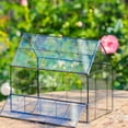 thumbnail image 4 of NCYP Geometric Glass Terrarium with Front Opening Door, House Shape Closed Micro Landscape Planter Box for Small Succulent, Cacti - Home Indoor Tabletop Decor, Handmade, Black (No Plants), 4 of 8