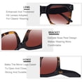 thumbnail image 4 of Gafas de Sol TAOTAOQI Vintage Cuadradas Sobredimensionadas UV400 para Mujer, 4 of 7