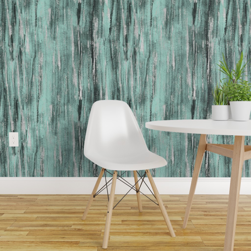 PeelandStick Removable Wallpaper Texture Silver Jade Teal Mint Mod