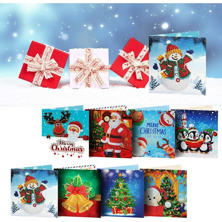 Diamond Painting Christmas Cards Set 09 (12 pieces) - Shop now - JobaStores