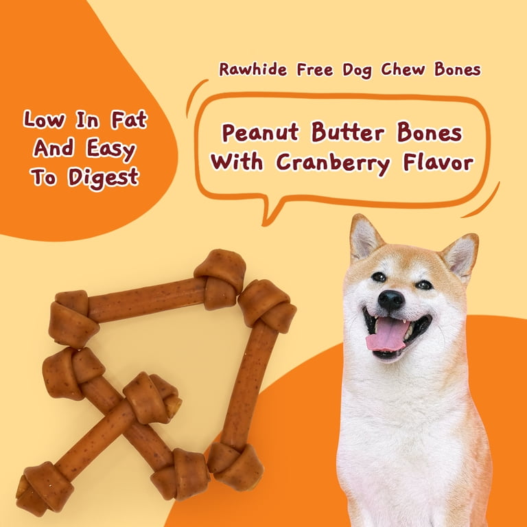Jungle Calling Rawhide-Free Peanut Butter Dog Bone Chews, 4-Count photo 4