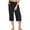 Black, variant on SwiftWear Women's Comfort Fit Capri Pants - Ccotton Straight Wide Leg Capris with Drawstring & Pockets, Relaxed S-3XL