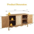 thumbnail image 2 of RoyalCraft Wide Farmhouse Buffet Cabinet Solid Wood Sideboard Storage Table, Brown, 2 of 6