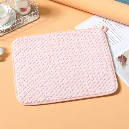 

Microfiber Dish Drying Mat Super Absorbent Quick Dry Kitchen Countertop Pad TOPOINT
