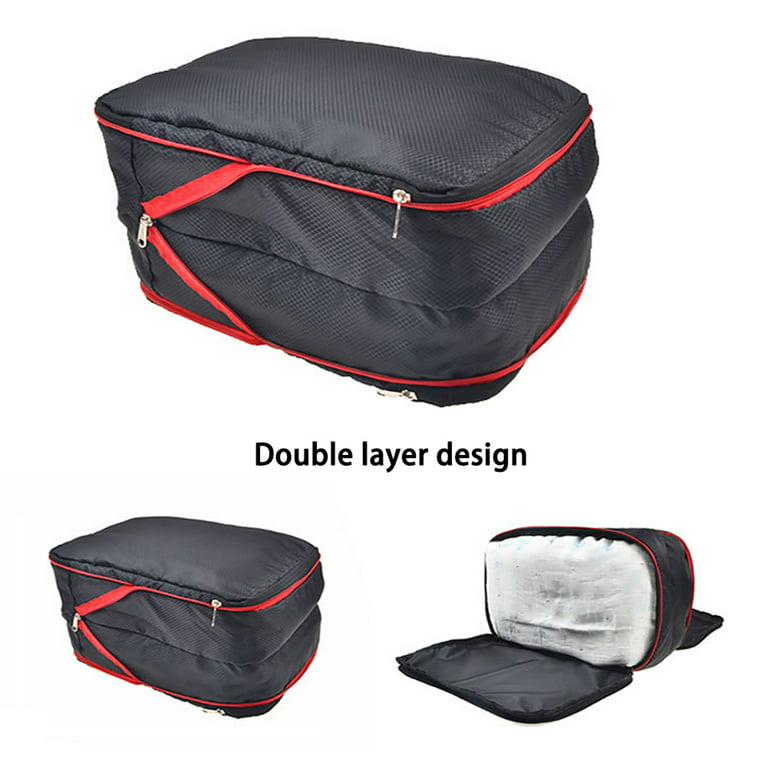 3PCS Compression Packing Cubes Expandable Storage Travel Luggage Bags  Organizer