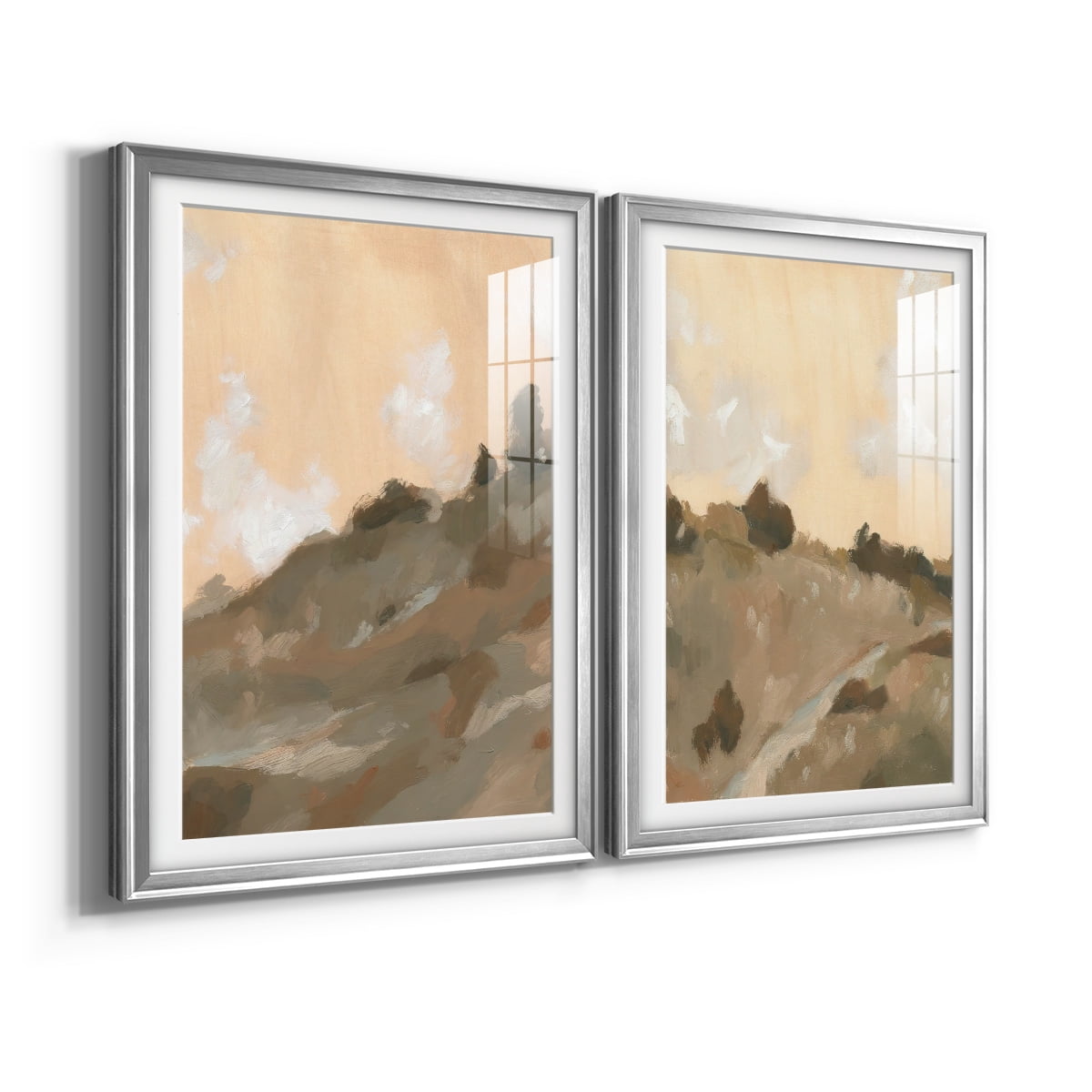 Wexford Home Hillside Walking Path III Premium Framed Print, 30.5" x 42.5" - Ready to Hang, Silver (Set of 2)