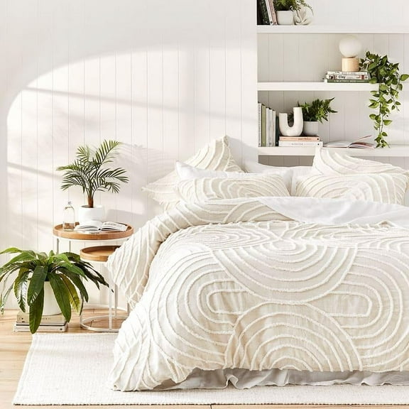 100 % Cotton Ultra Luxury Tufted Duvet Cover Set ,Tufted Bedding Set ,Elegant Tufted Duvet Cover Set with Stylish Textured Design Size Twin 68" x 90"