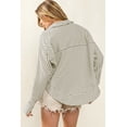 thumbnail image 3 of FOLUNSI Chic V-Neck Drop Shoulder Top - Cozy & Versatile!, 3 of 8