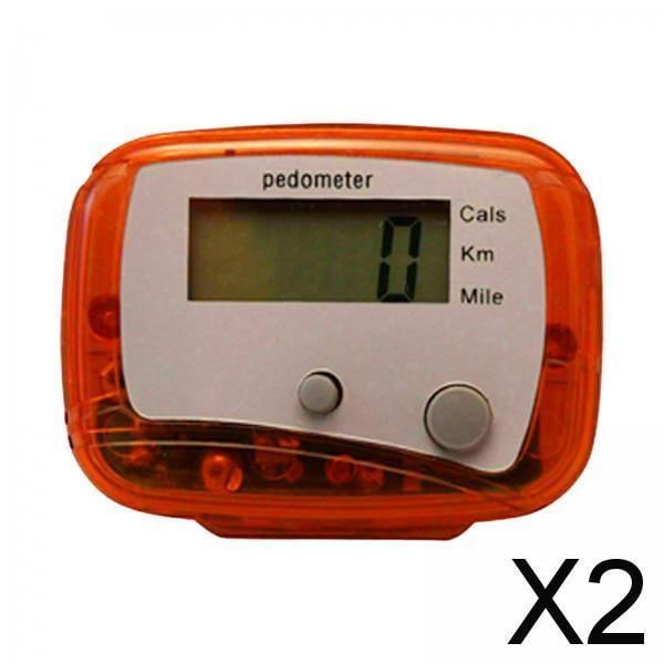 2x Podómetro para caminar Contadores de pasos portátiles con clip Simple Walk Motion para 2 piezas