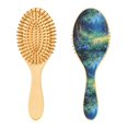 thumbnail image 7 of Natural Wooden Round Hair Brush - Wooden Cushion Massage Comb for Straight and Curly Hair, Promotes Scalp Blood Circulation,Forest, 7 of 7