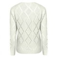 thumbnail image 6 of Fesfesfes Women Sweaters V-neck Solid Color Hollowing Out Long Sleeves Sweater Tops Plus Size $10, 6 of 7