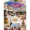 thumbnail image 5 of Purple Leaves Table Cloth, Waterproof Tablecloth for Rectangle Tables, Spring Summer Botanical Farmhouse Modern Art Reusable Washable Fabric Table Cover for Restaurant Kitchen Dining Tables 52"x70", 5 of 9