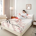 thumbnail image 4 of Castle Fairy Boys Girls Floral Cherry Blossom Full Size Sheets,Japanese Style Bed Sheets, 4 of 7