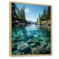thumbnail image 2 of Designart "Alaska Crystal Tides" Landscapes Floater Framed Wall Art Living Room, 2 of 7