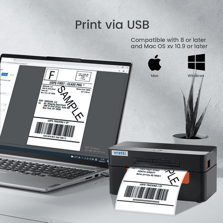 Vretti 203DPI USB Shipping Thermal Label Printer
