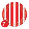 thumbnail image 2 of Red & White Stripes Plates 7"- 12 Pack(8 Per Package), 2 of 5