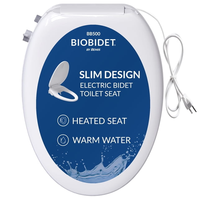 Asiento de inodoro Bio Bidet BB500 eléctrico con agua tibia y asiento calefaccionado