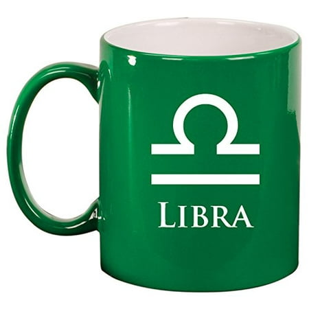 

Ceramic Coffee Tea Mug Cup Libra (Green)