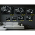 thumbnail image 5 of Black and White Angry Wolf Canvas Wall Art - High-Quality Wildlife Photography Print - Handcrafted Rustic Decor - Modern Wall Art - Gift for Home or Office, 5 of 7