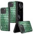 thumbnail image 2 of for Google Pixel 9 Pro Fold Case, Premium PU Leather Crocodile print Hard PC Phone Cover Retro Design Shockproof Scratch Resistant Rugged case for Google Pixel 9 Pro Fold,Green, 2 of 5