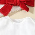thumbnail image 4 of Cdudpw Baby Girl Clothes Suspender Skirt Newborn Ruffle Romper Dress Bow Headband Fall Outfits(Z163-Red), 4 of 8