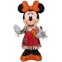 Gemmy Airblown Inflatable Minnie Holding Cornucopia Disney , 3.5 ft Tall, Orange