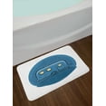 thumbnail image 2 of RV Bath Mat, Cartoon Trailer at Night Tranquil Starry Sky Background Doodle Happy Camping Theme, Plush Bathroom Decor Mat with Non Slip Backing, 29.5" X 17.5", Blue and White, by Ambesonne, 2 of 2