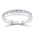 thumbnail image 1 of 1/3ct Channel Set Diamond Wedding Ring Solid 14K White Gold, 1 of 3