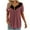 Wine, variant on Fanxing Work Shirts to Hide Belly Women Wine Lace Trim Tops Loose Fitting Tunic Tops to Wear with Leggings S-5XL