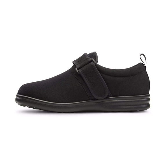 Dr. Comfort Carter Mens Diabetic Shoes-Stretchable & Washable Therapeutic Shoes-Adjustable-Easy Slip on Footwear, Black-10.5 Wide